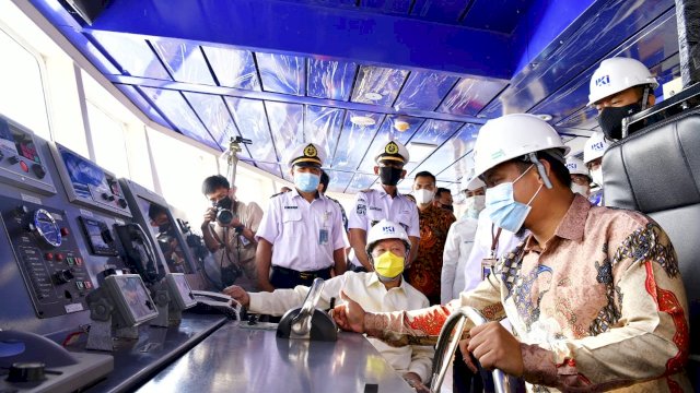 Berlayar Bira-Selayar, Plt Gubernur Sulsel Resmikan Pengoperasian Perdana KMP Takabonerate