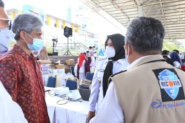 Uji Coba Aplikasi Makassar Recover Dimulai, Pemkot Makassar Terima Bantuan 5 Ribu Masker