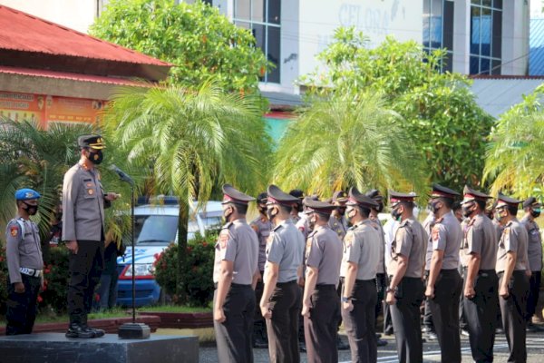 Awal Tahun, 91 Personil Polres Pangkep Naik Pangkat