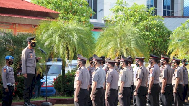 Awal Tahun, 91 Personil Polres Pangkep Naik Pangkat