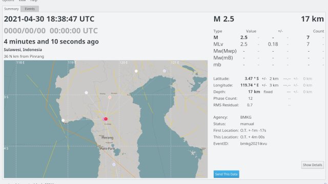 Setelah Luwu Timur, Gempa Bumi Juga Guncang Enrekang