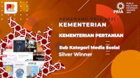 Media Sosial Kementan Raih Penghargaan di Ajang PR Indonesia Award 2021