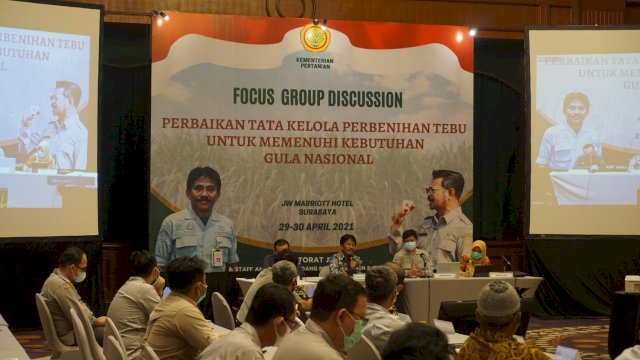 FGD Kementan RI membahas strategi penuhi kebutuhan gula nasional.