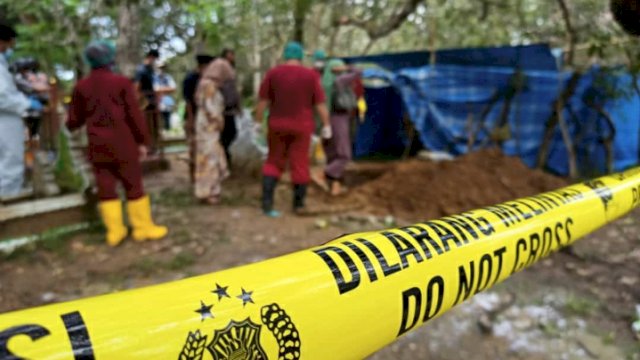 Polisi Bongkar Makam Siswa SMKN 2 Lutim Korban Tewas Saat Ikuti Diksar 