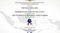 Pemkab Luwu Terima Penghargaan Pada Acara SAKIP Award