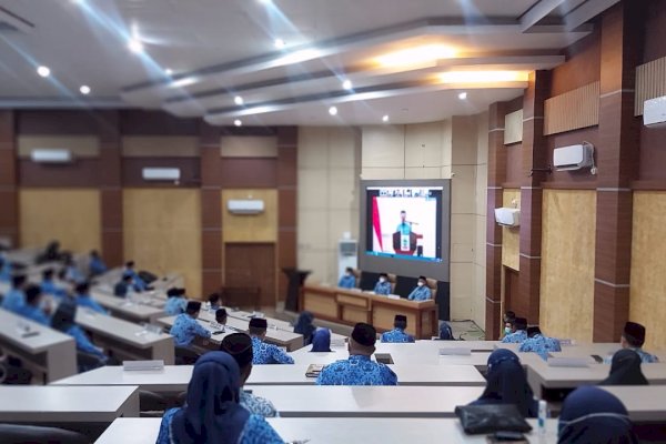 Hari Pertama Berkantor Pasca Libur Lebaran, Plt Gubernur Sapa Walikota dan Bupati se Sulsel