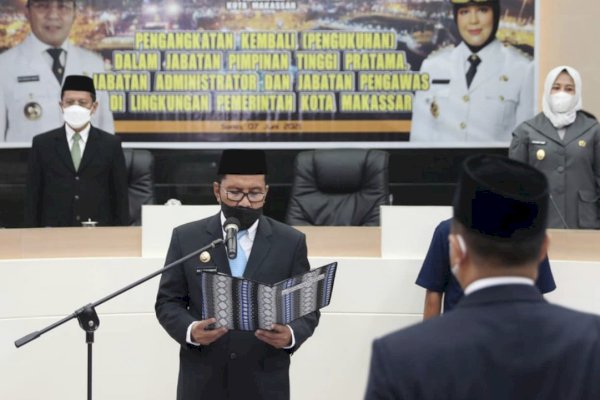 Bangun Birokrat Legal-Integritas, Semangat Danny-Fatma saat Kukuhkan Pejabat Pemkot Makassar