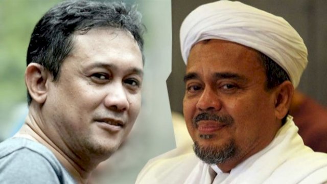 Denny Siregar dan Rizieq Shihab.