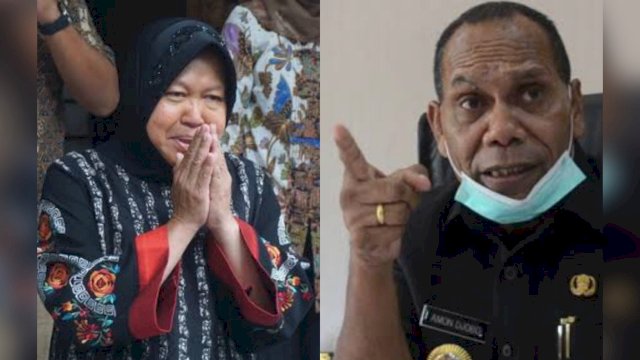 Mensos Tri Rismaharini-Bupati Alor Amon Djobo