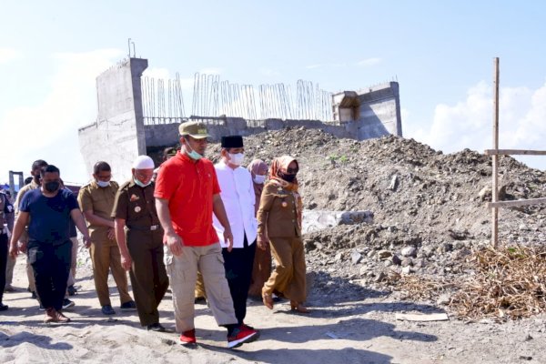 Hubungkan Kabupaten Sidrap-Wajo, Plt Gubernur Sulsel Tinjau Progres Pembangunan Jembatan Malake