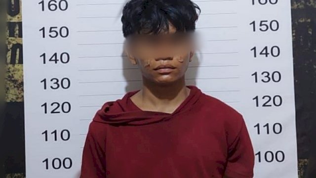 FA, penghuni panti asuhan yang ditangkap polisi usai melakukan aksi pencurian motor.