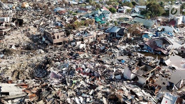 Suasana Kota Palu, Sulteng, saat terjadinya bencana gempa, tsunami dan likuifaksi pada 28 september 2018.