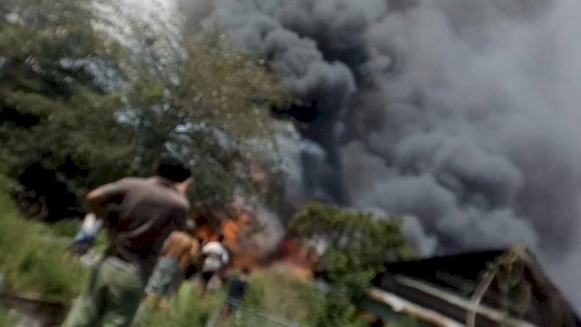 Kebakaran Lagi, 7 Rumah Jadi Arang di Jalan Rappocini Raya Makassar