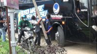Mau ke Jeneponto Bawa Bantuan, Bus NasDem Terjebak Macet Karena Demo di Makassar
