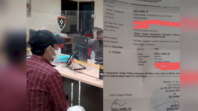 Diundang Klarifikasi, Pas Datang Pengusaha Ini Dicegat, Dipukul hingga Ditendang di Kantor Bupati Sidrap