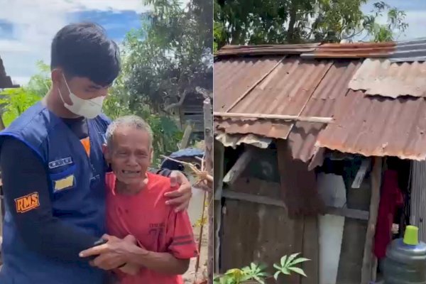 Kakek Wa Beddu Hidup Sebatang Kara di Pinrang, Menangis Histeris Usai Terima Bantuan dari Milenial NasDem RMS
