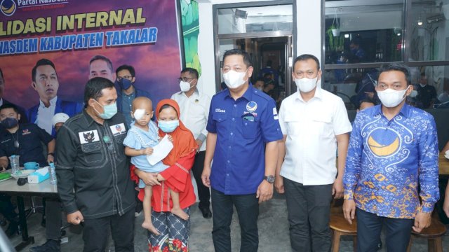 NasDem Sulsel Konsolidasi di Takalar, Bayi Penderita Tumor, Hafidz Al Quran hingga Anak Yatim Dapat Santunan