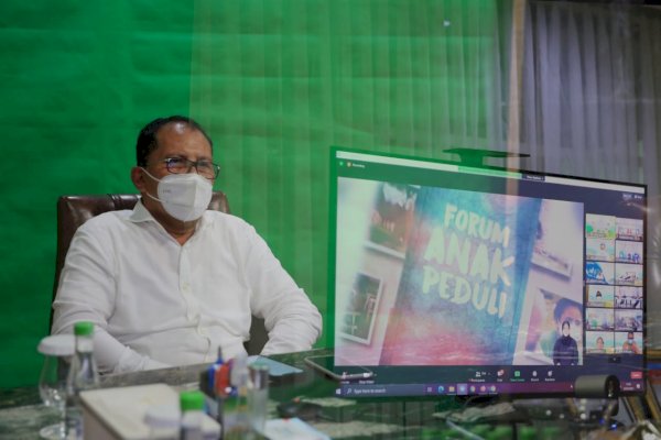 Wali Kota Danny Hadiri Puncak Peringatan HAN Secara Virtual Bersama Presiden Joko Widodo