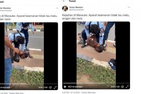 Injak Kepala Warga di Merauke Papua, 2 Oknum TNI AU Ditahan