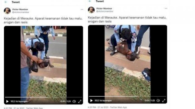 Injak Kepala Warga di Merauke Papua, 2 Oknum TNI AU Ditahan