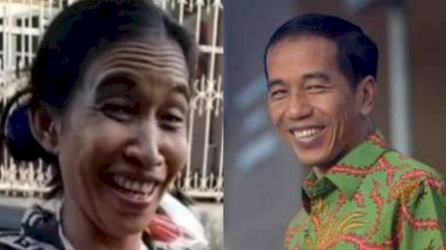 Vina Perempuan di Makassar  yang Mirip Wajah  Jokowi 