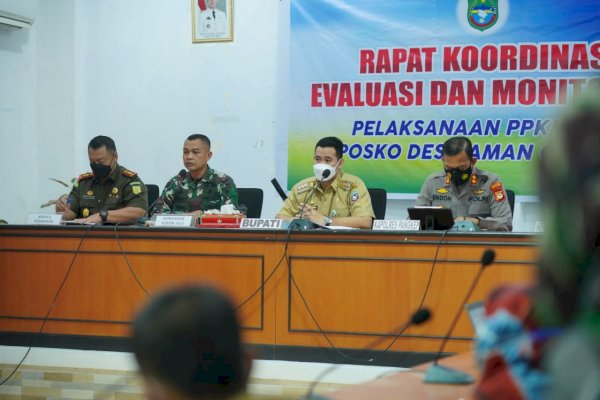 Bupati Pangkep Pimpin Rakor Evaluasi dan Monitoring PPKM