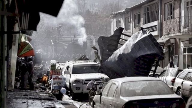 Kondisi di Kabul, Afghanistan, pasca bom bunuh diri.