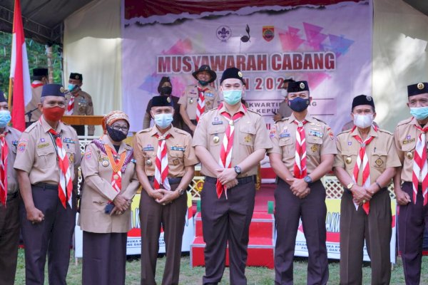 Wabup Syahban Sammana Kembali Terpilih Sebagai Ketua Pramuka Kwartir Pangkep