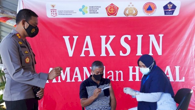 Program Vaksinasi Polres Pangkep Lampaui Target