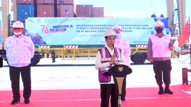 Tumbuh dan Tangguh, Presiden Jokowi Puji Sektor Pertanian Pada Merdeka Ekspor