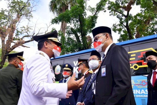 Peringatan 76 Tahun RI, Plt Gubernur Sulsel Lauching Mobile Vaksinator