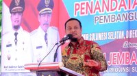 Plt Gubernur Sulsel Resmikan Jembatan Sungai Bangkae Sidrap