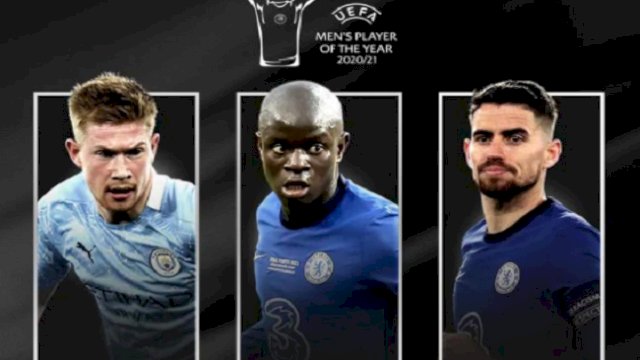 Cristiano Ronaldo-Messi Out, Kevin De Bruyne, Jorginho dan N&#8217;Golo Kante Calon Pemain Terbaik Eropa 