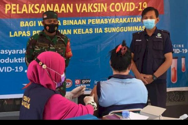 Hebat! Vaksinasi Warga Binaan di Sulsel Capai 90 Persen