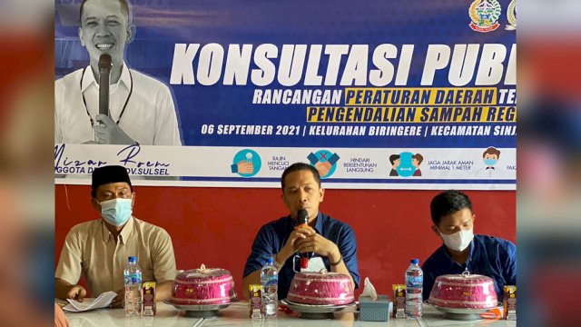 Anggota DPRD Sulsel dari Fraksi NasDem Mizar Roem Konsultasi Publik Ranperda Pengendalian Sampah Regional