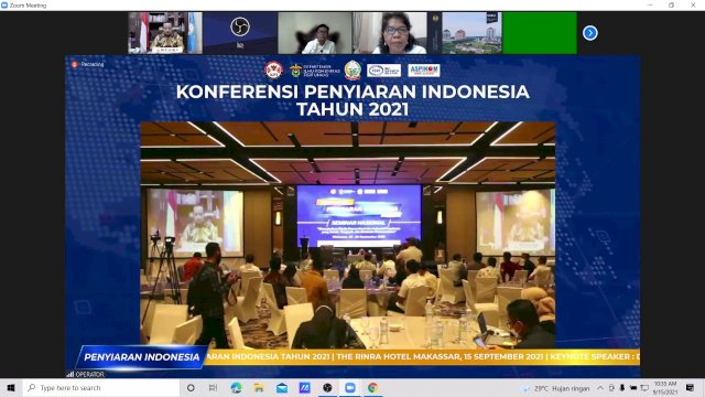 Dihadiri Menparekraf, Plt Gubernur Sulsel Buka Konferensi Penyiaran Indonesia 2021