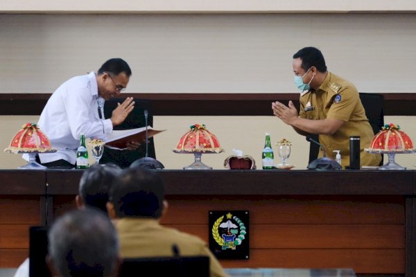 Duduk Bareng Dirkrimsus Polda, Plt Gubernur Sulsel Dukung Buat Aplikasi Pengaduan Tipikor