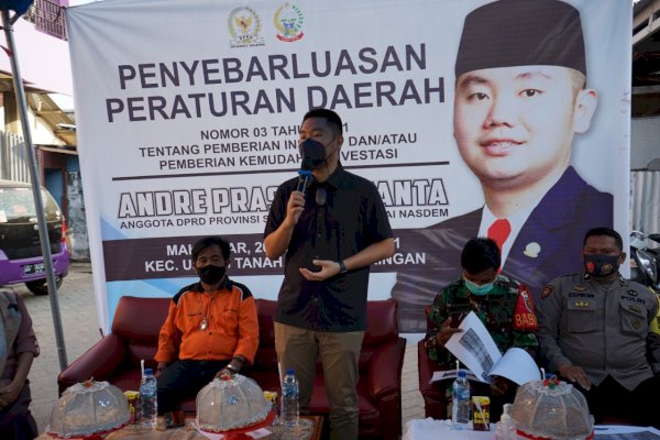 Legislator NasDem Sulsel Andre Tanta Kupas Tuntas Perda Insentif di Depan Pelaku Usaha Kecil di Makassar