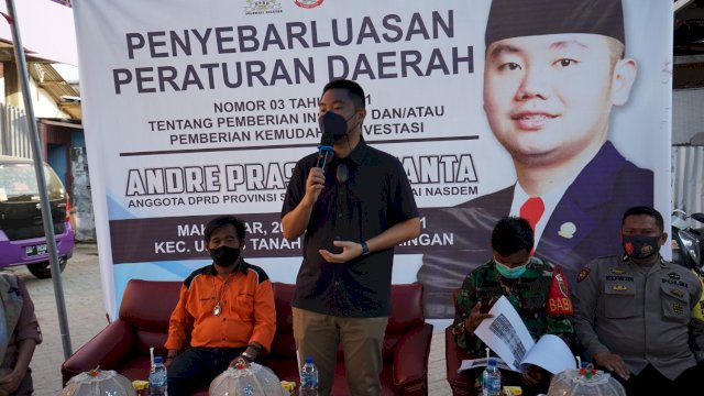 Legislator NasDem Sulsel Andre Tanta Kupas Tuntas Perda Insentif di Depan Pelaku Usaha Kecil di Makassar