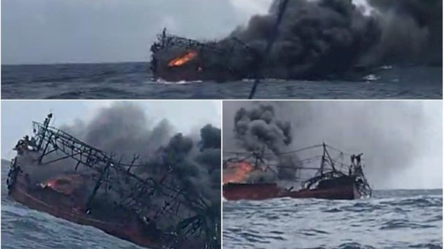 Kapal Terbakar, ABK Terombang-ambing di Tengah Perairan Maluku Tenggara