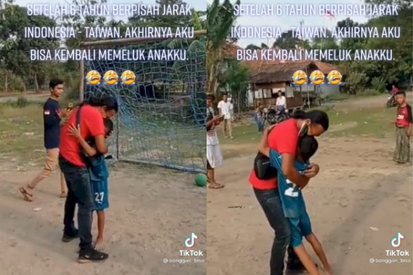 Mengharukan, Pertemuan Sang Ayah dengan Anak di Lapangan Bola Setelah 6 Tahun Berpisah