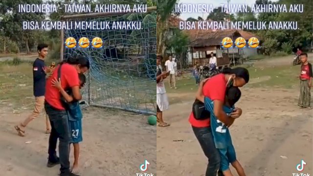 Mengharukan, Pertemuan Sang Ayah dengan Anak di Lapangan Bola Setelah 6 Tahun Berpisah