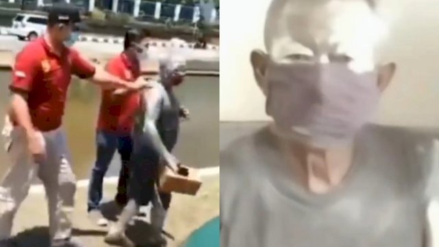 Satpol PP Tangkap Bapak Pensiunan Polri yang Jadi Manusia Silver 