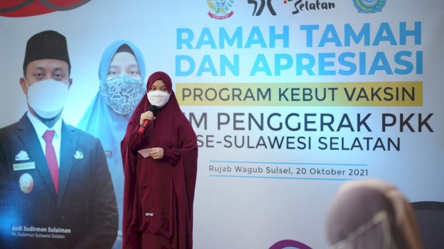 56 Ribu Sehari Capaian Vaksinasi PKK Sulsel, Andi Sudirman: Kekuatan Ibu-ibu Menggerakan Warga