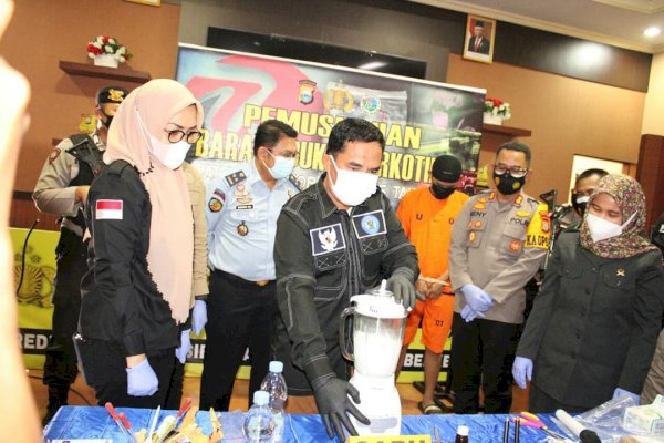 Pemusnahan Barang Bukti Narkoba di Takalar, Wabup: Edukasi Sangat Penting Bagi Generasi Muda