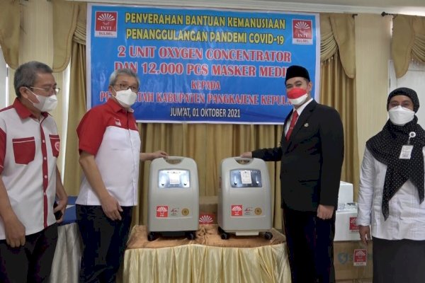 Pangkep Terima Bantuan Penanganan Covid-19 dari INTI, Bupati Yusran: Ini Sangat Bermanfaat