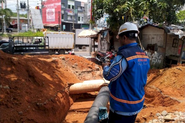 Maksimalkan Pelayanan Penyediaan Air Bersih ke Pelanggan, Perumda Air Minum Kota Makassar Lakukan Pembenahan Jaringan Pipa Distribusi