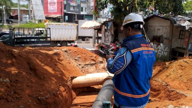 Maksimalkan Pelayanan Penyediaan Air Bersih ke Pelanggan, Perumda Air Minum Kota Makassar Lakukan Pembenahan Jaringan Pipa Distribusi