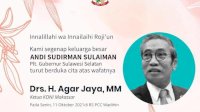 Plt Gubernur Sulsel Andi Sudirman Ucapkan Belasungkawa Meninggalnya Ketua KONI Makassar