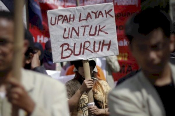 Buruh di Makassar Tolak UMK 2022